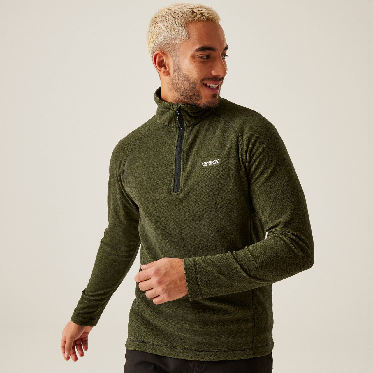 Regatta Men's Montes Lightweight Half Zip Fleece Nephrite Green