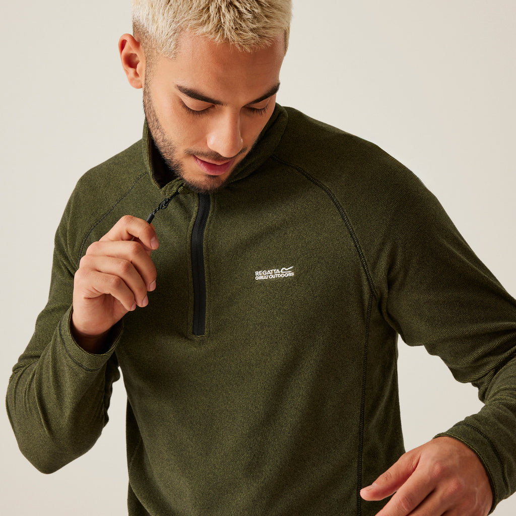 Regatta Men's Montes Lightweight Half Zip Fleece Nephrite Green