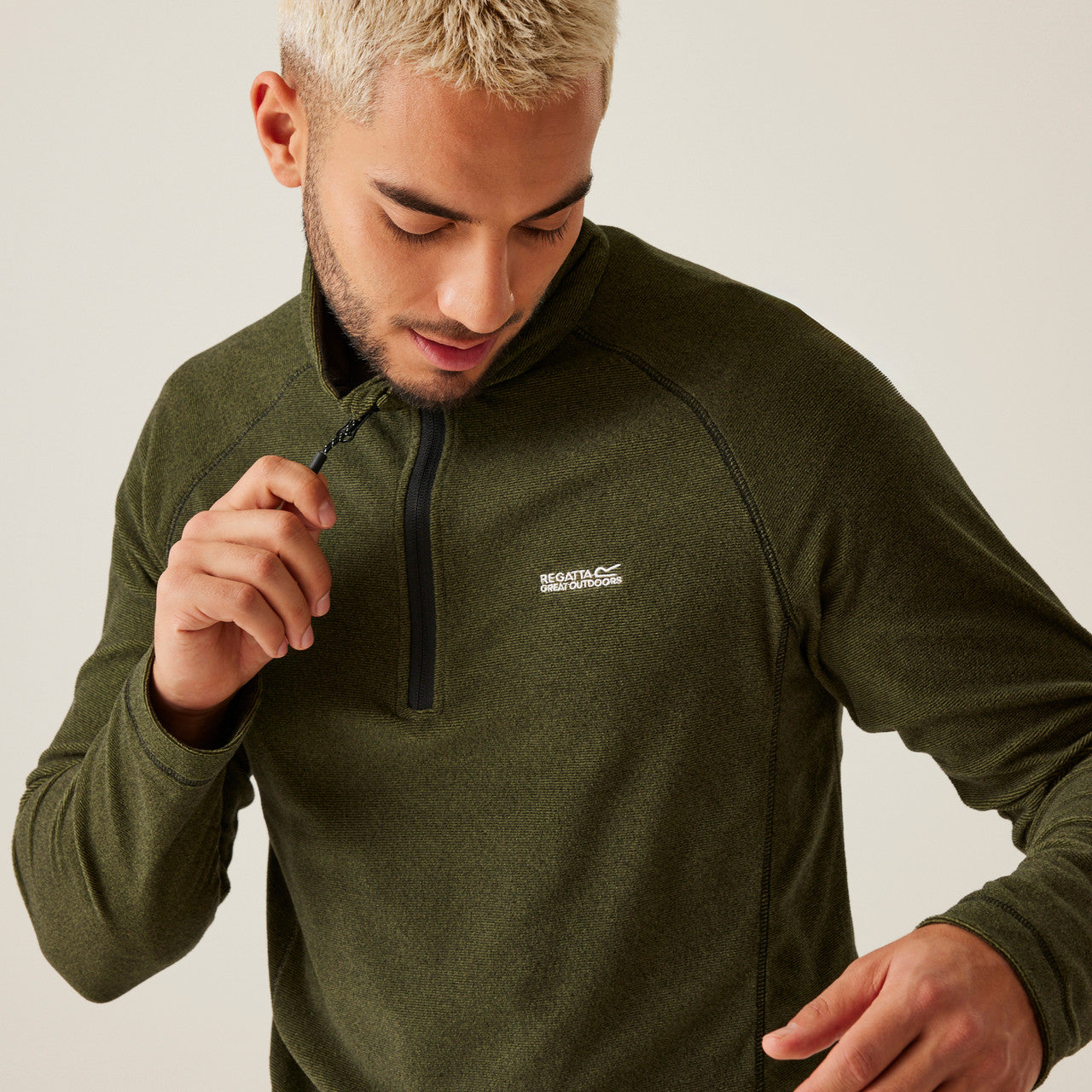 Regatta Men's Montes Lightweight Half Zip Fleece Nephrite Green