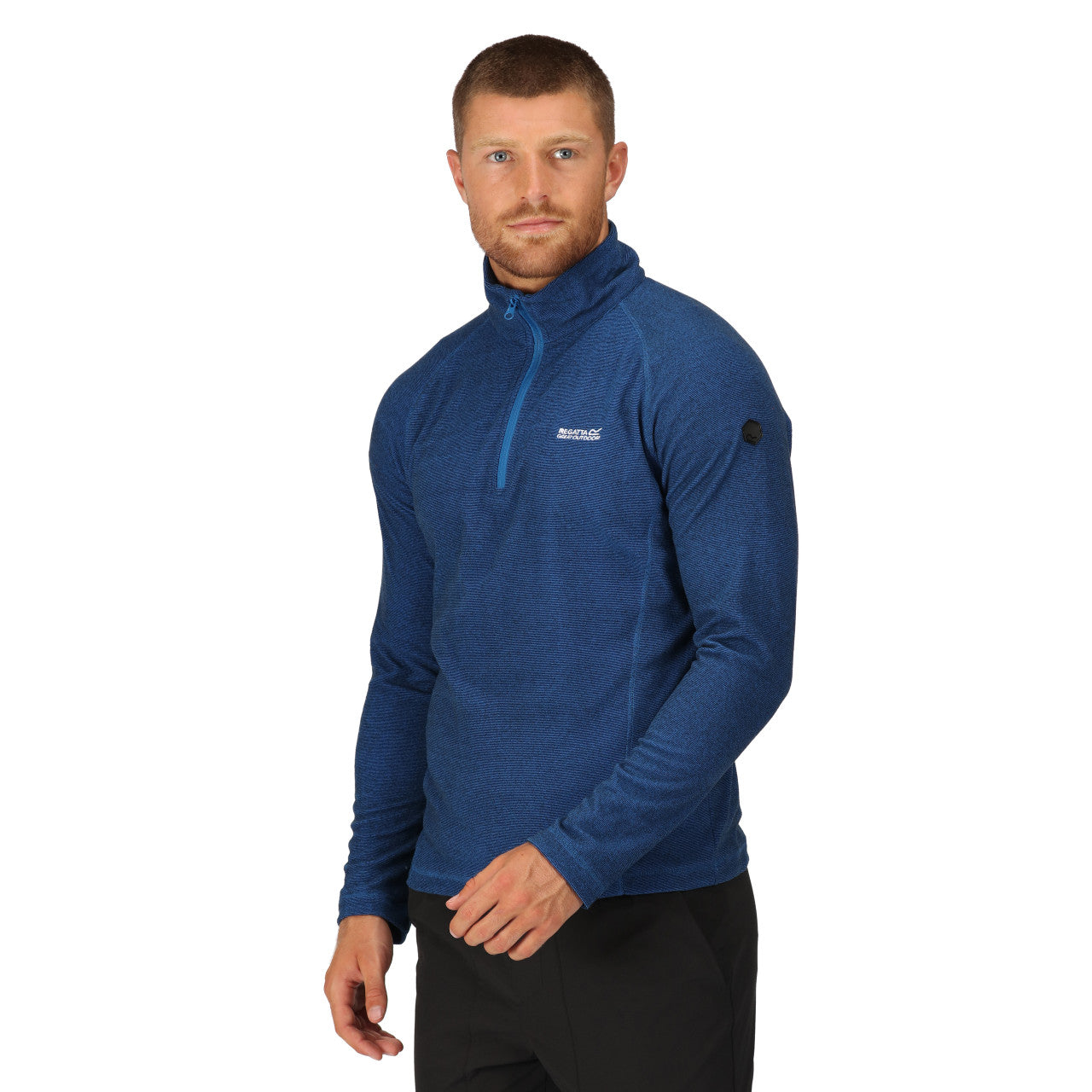 Regatta Men's Montes Lightweight Half Zip Fleece Snorkel Blue/Black