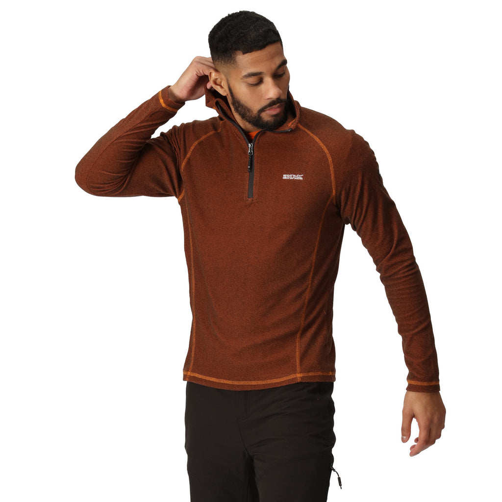 Regatta Men's Montes Lightweight Half Zip Fleece Burnt Copper