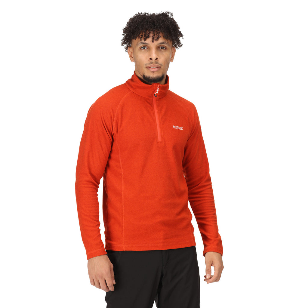 Regatta Men's Montes Lightweight Half Zip Fleece Rusty Orange