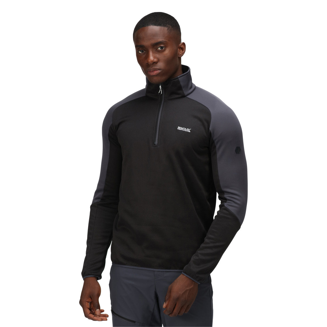 Regatta Men's Highton Half Zip Fleece Black/India Grey