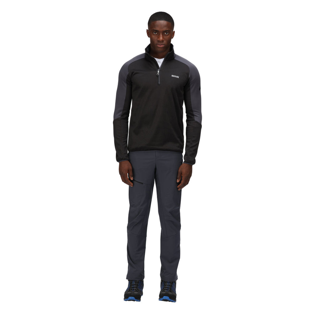 Regatta Men's Highton Half Zip Fleece Black/India Grey