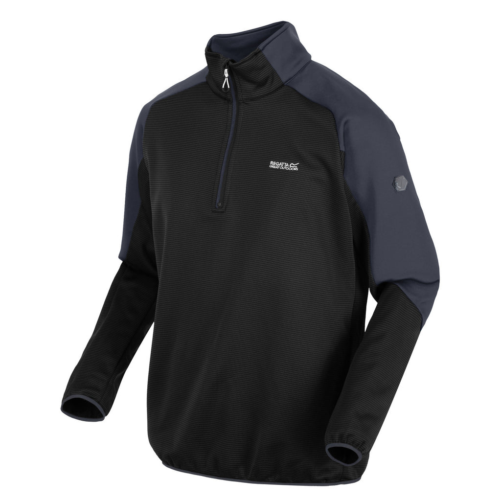 Regatta Men's Highton Half Zip Fleece Black/India Grey