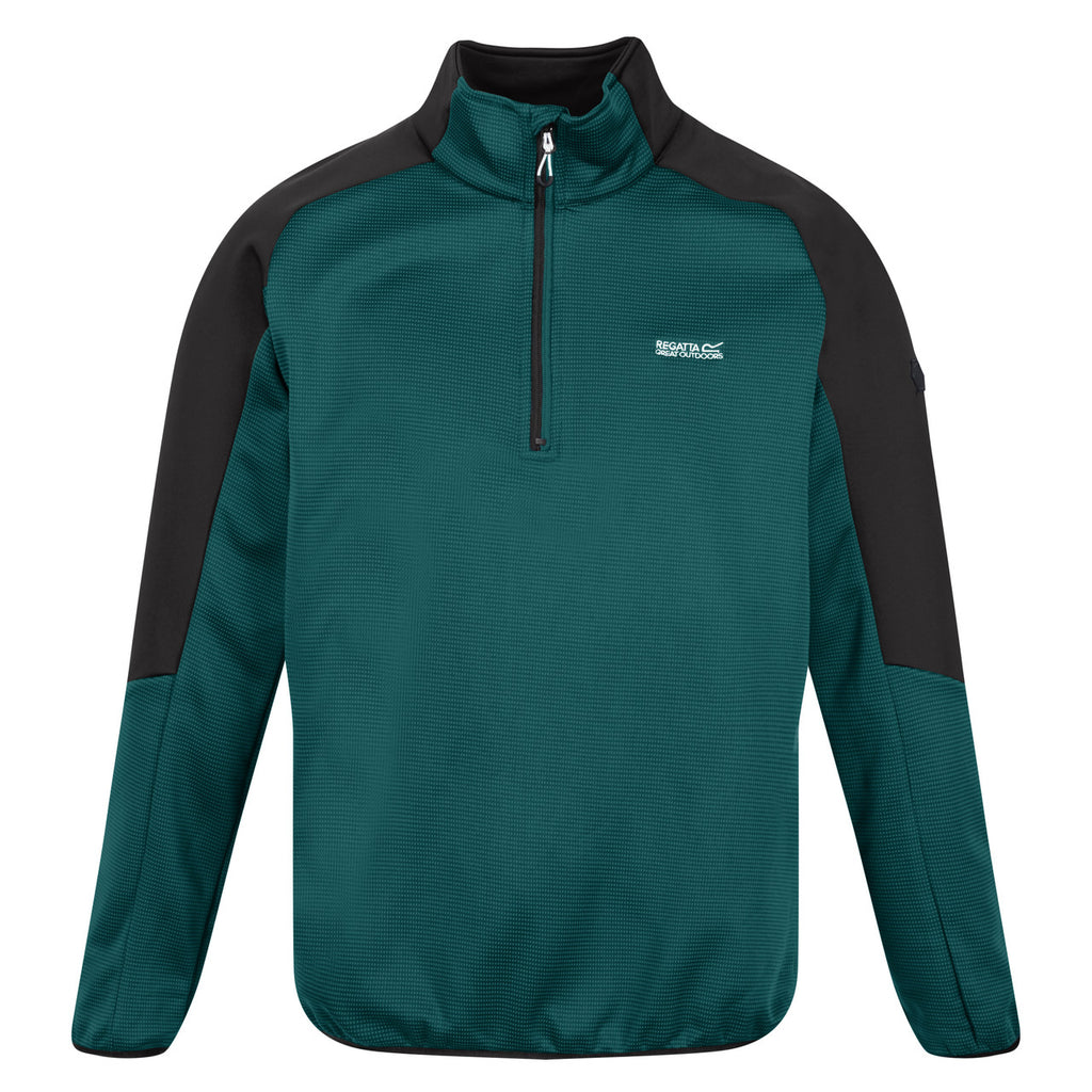 Regatta Men's Highton Half Zip Fleece Pacific Green/Black