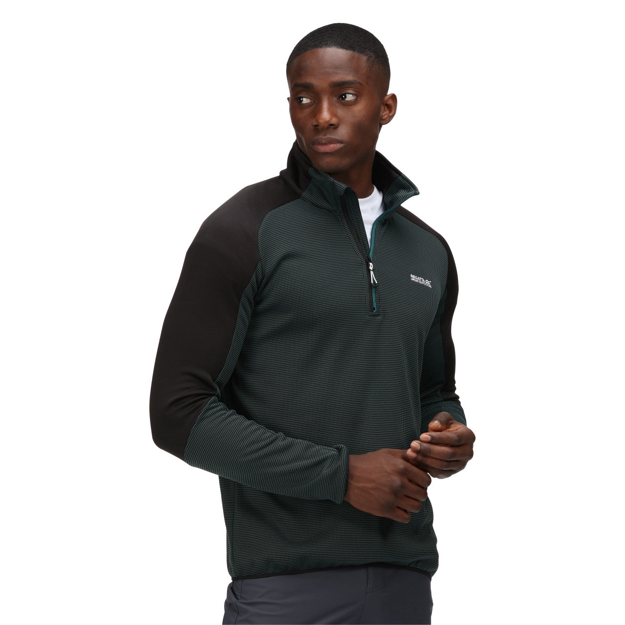 Regatta Men's Highton Half Zip Fleece Pacific Green/Black