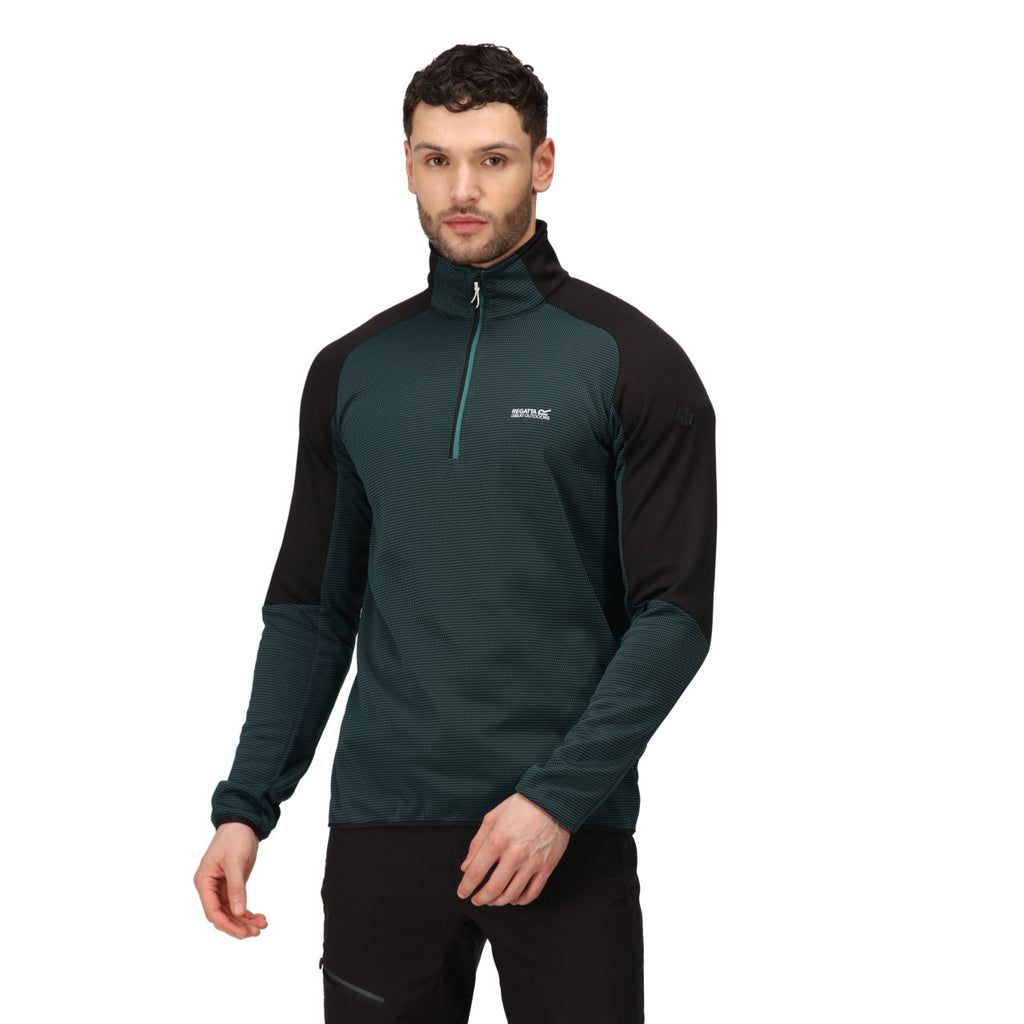 Regatta Men's Highton Half Zip Fleece Pacific Green/Black