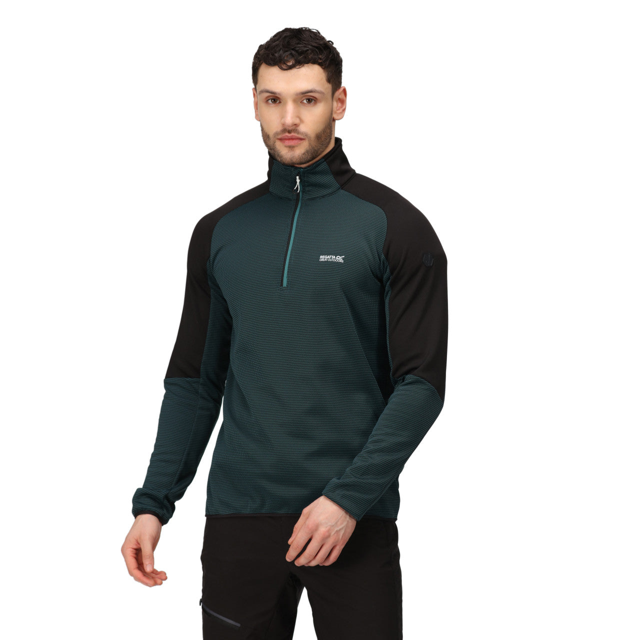 Regatta Men's Highton Half Zip Fleece Pacific Green/Black