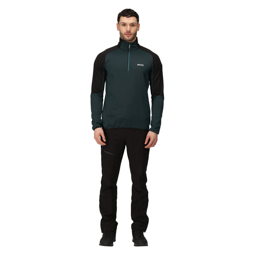 Regatta Men's Highton Half Zip Fleece Pacific Green/Black