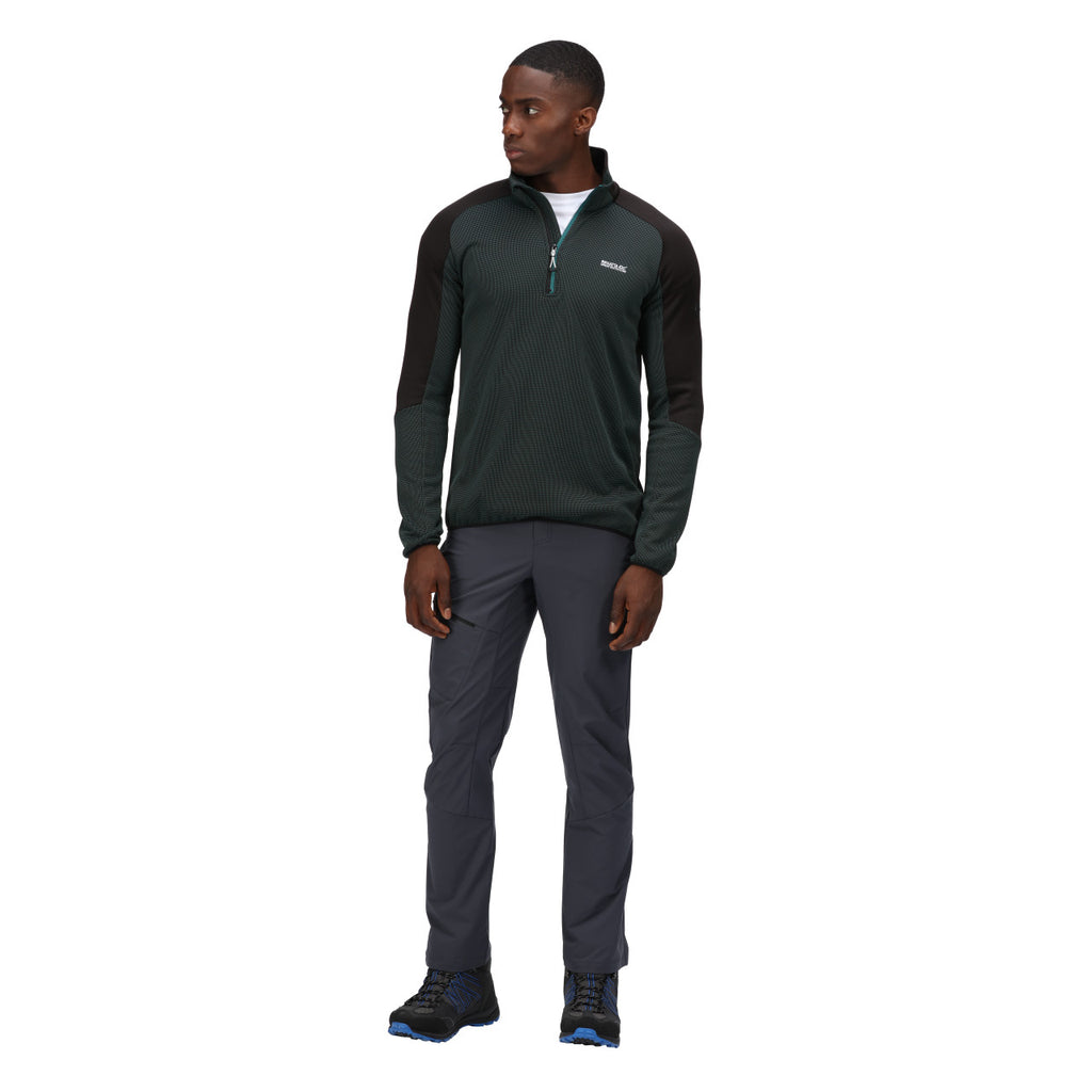Regatta Men's Highton Half Zip Fleece Pacific Green/Black
