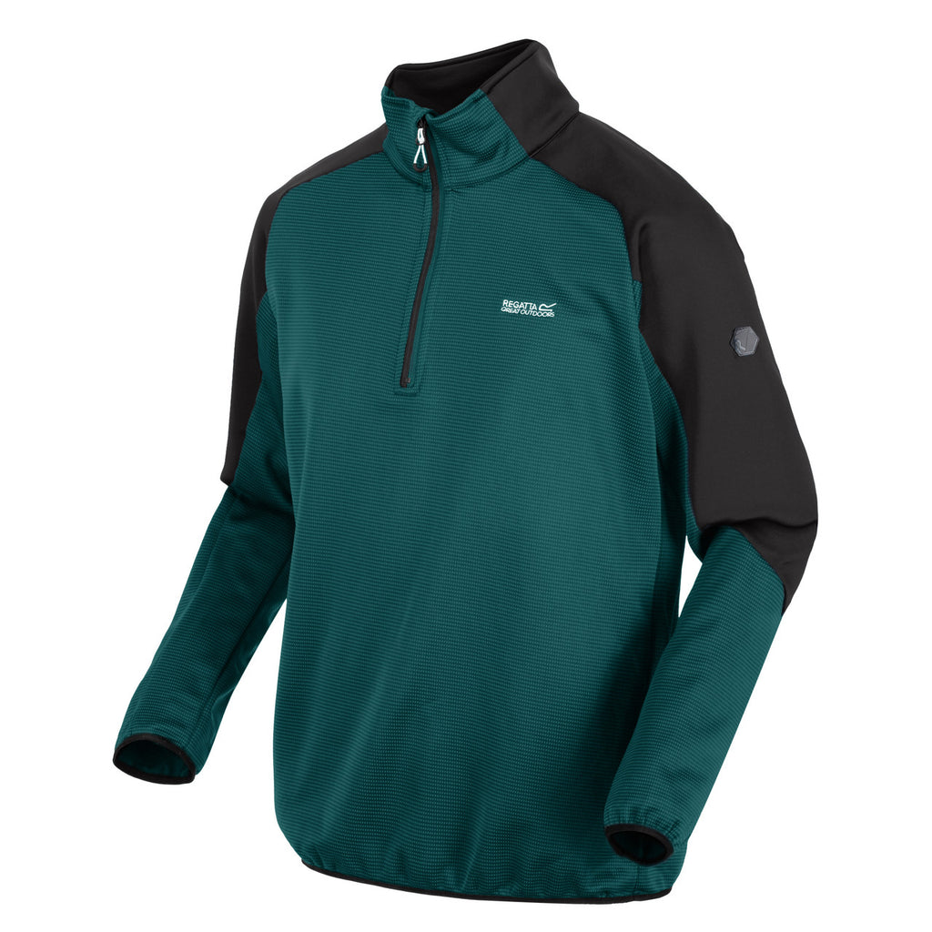 Regatta Men's Highton Half Zip Fleece Pacific Green/Black