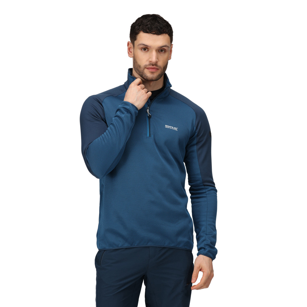 Regatta Men's Highton Half Zip Fleece Imperial Blue/Moonlight Denim