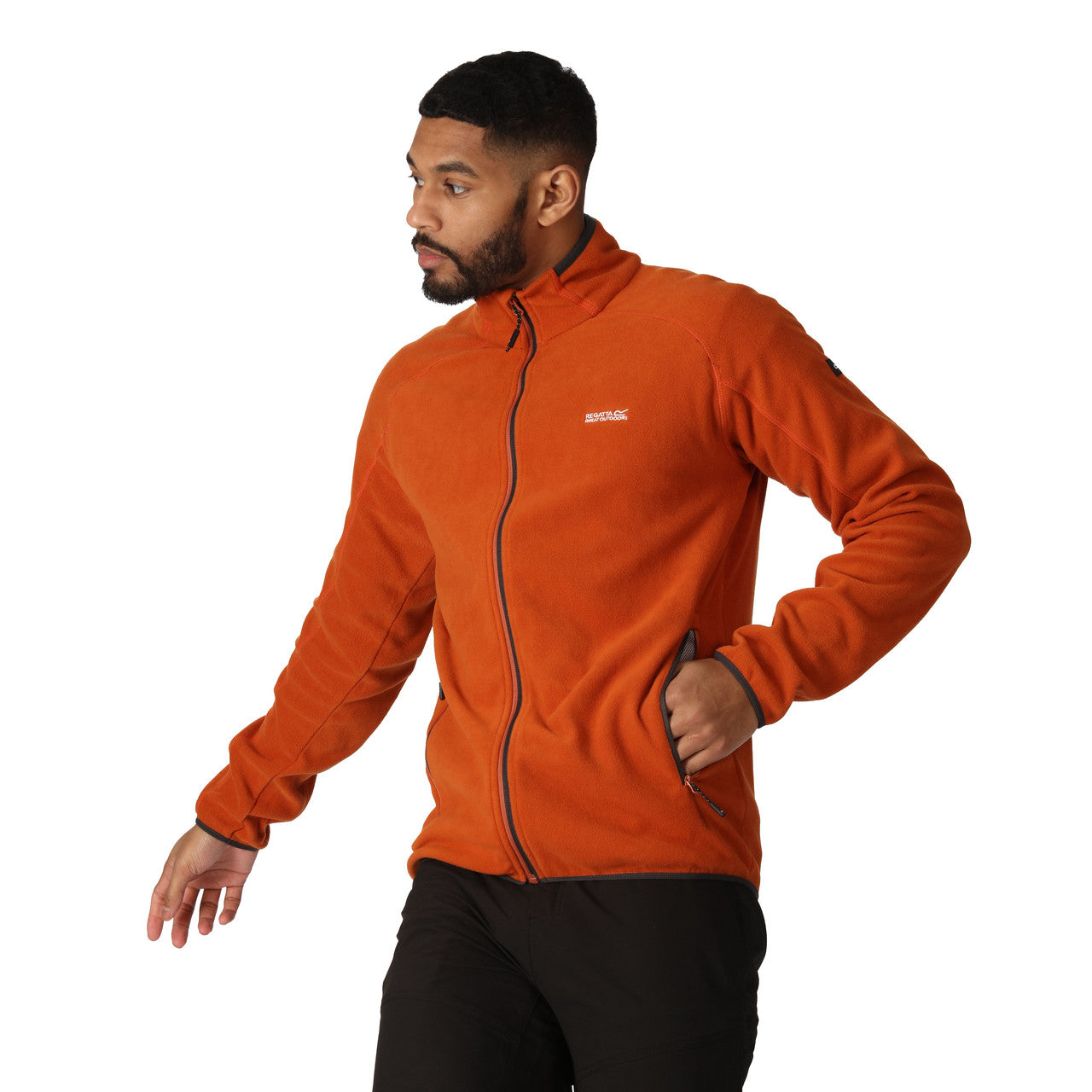 Regatta Mens Hadfield Full Zip Micro Fleece Washable Quick Dry Hardwearing Size
