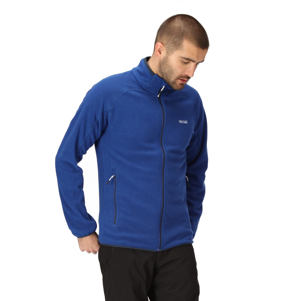 Regatta Mens Hadfield Full Zip Micro Fleece Washable Quick Dry Hardwearing New Royal Blue