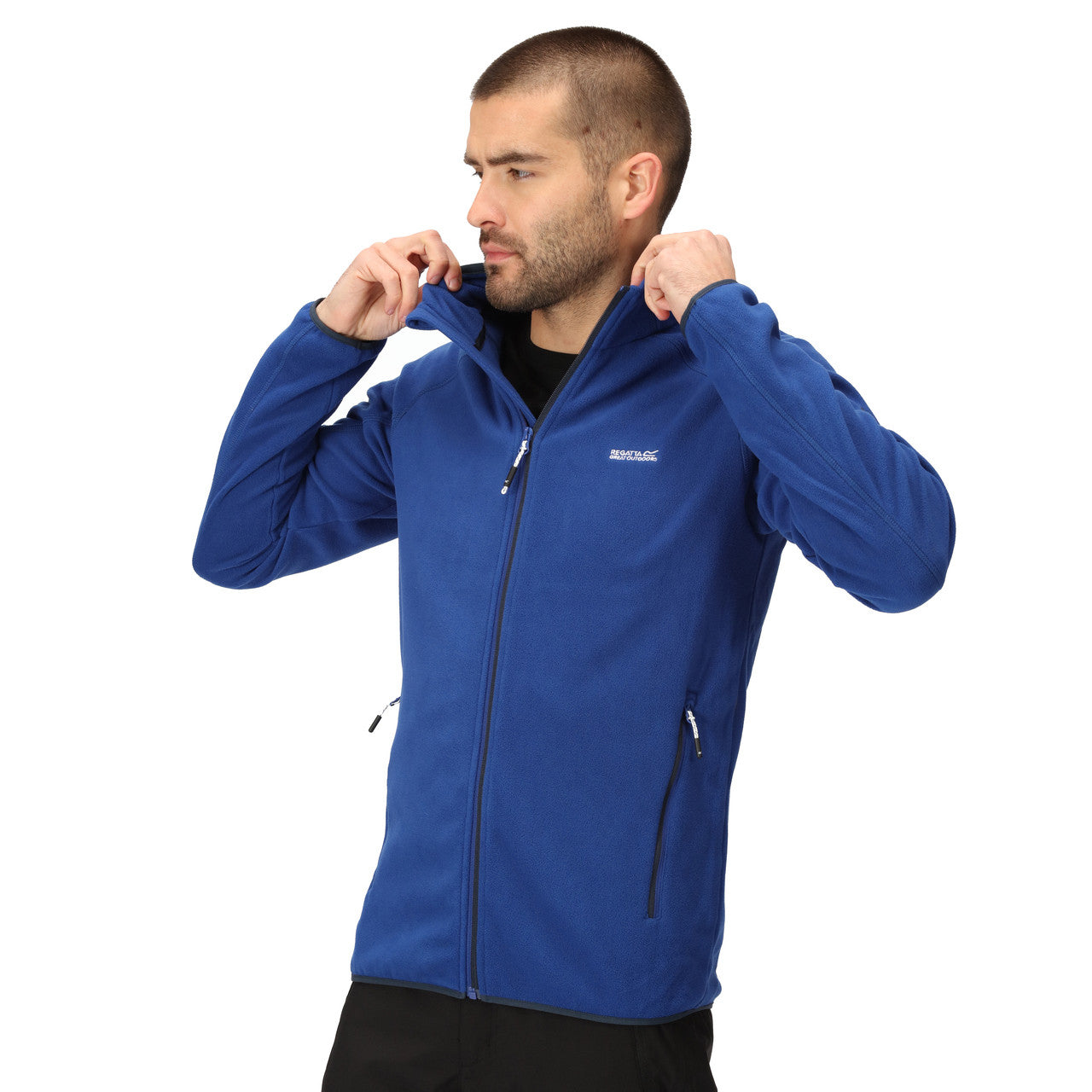 Regatta Mens Hadfield Full Zip Micro Fleece Washable Quick Dry Hardwearing New Royal Blue