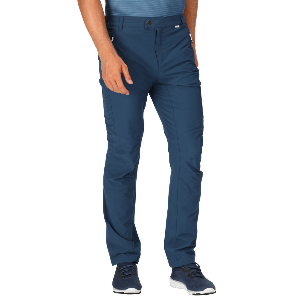 Regatta Mens Highton Walking Hiking Trousers Blue Wing