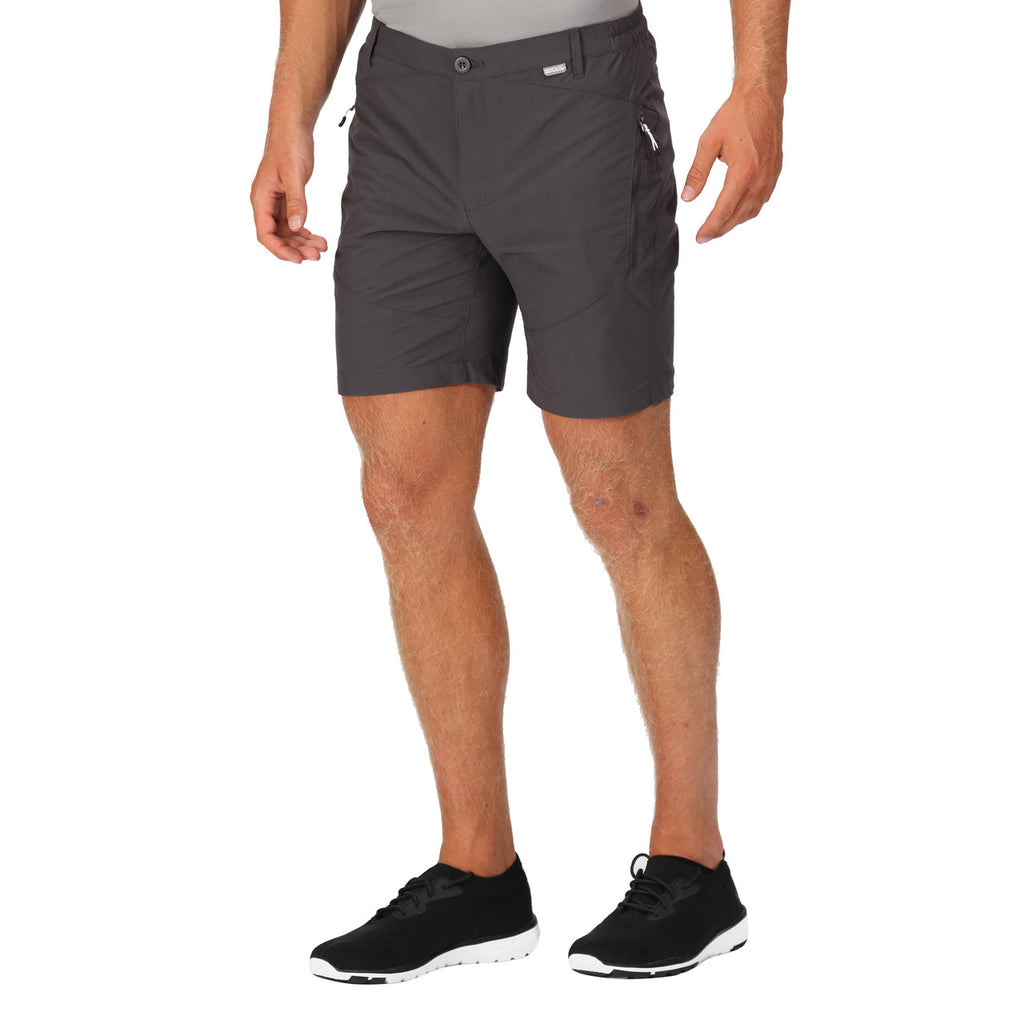 Regatta Mens Highton Mid Length Stretch Walking Shorts Seal Grey