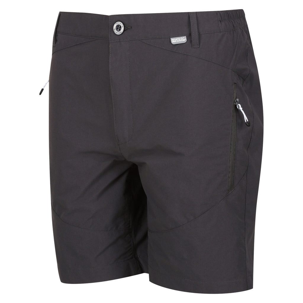 Regatta Mens Highton Mid Length Stretch Walking Shorts Seal Grey