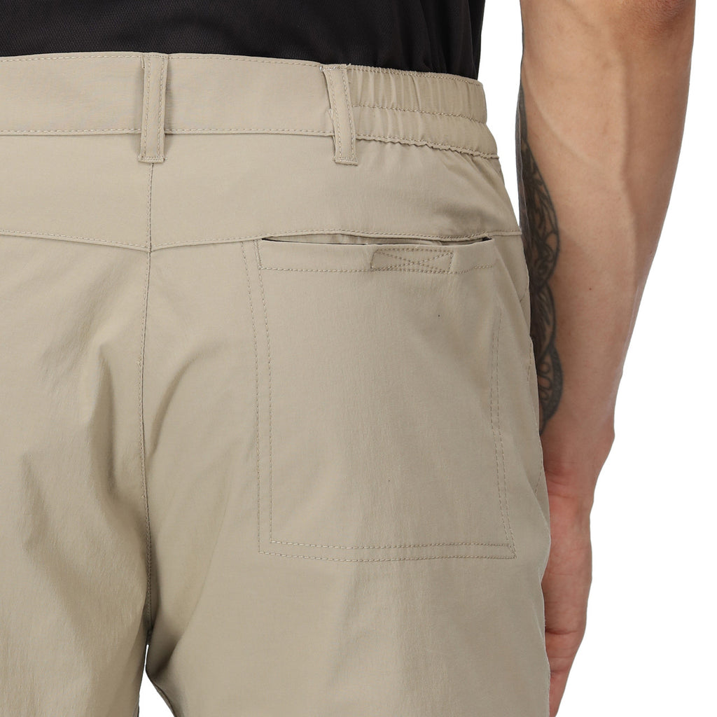 Regatta Mens Highton Zip Off Walking Hiking Trousers Shorts Parchment