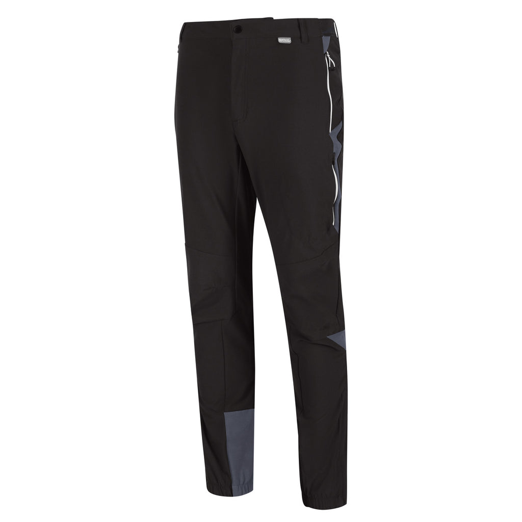 Regatta Mens Mountain III Walking Hiking Trousers Black/India Grey