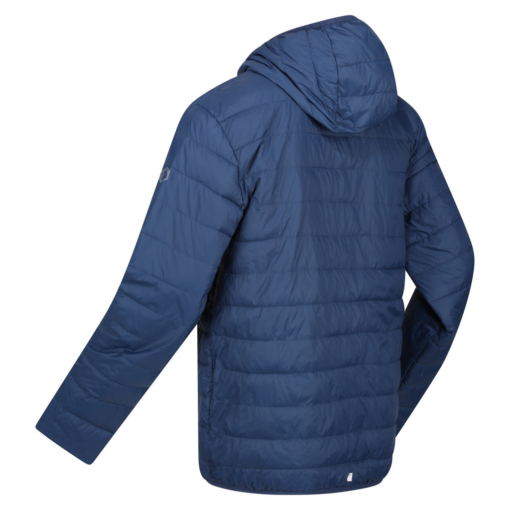 Regatta Mens Hillpack Padded Hooded Lightweight Coat Admiral Blue