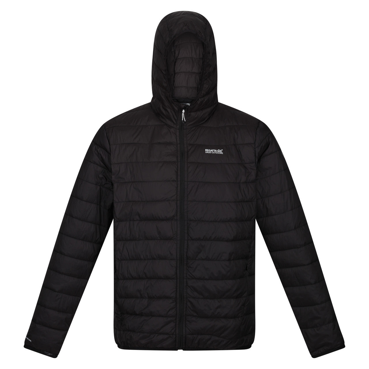 Regatta Mens Hillpack Padded Hooded Lightweight Coat Black