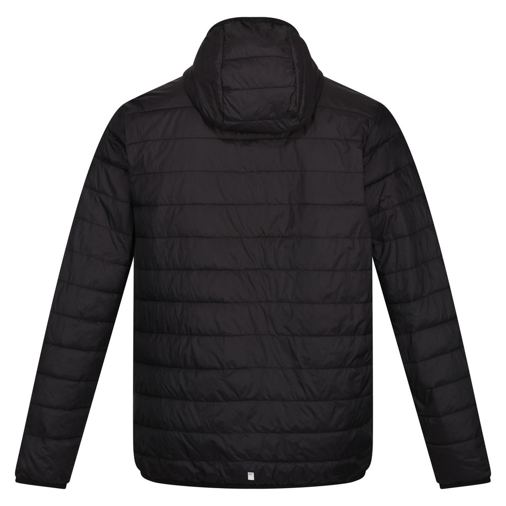 Regatta Mens Hillpack Padded Hooded Lightweight Coat Black