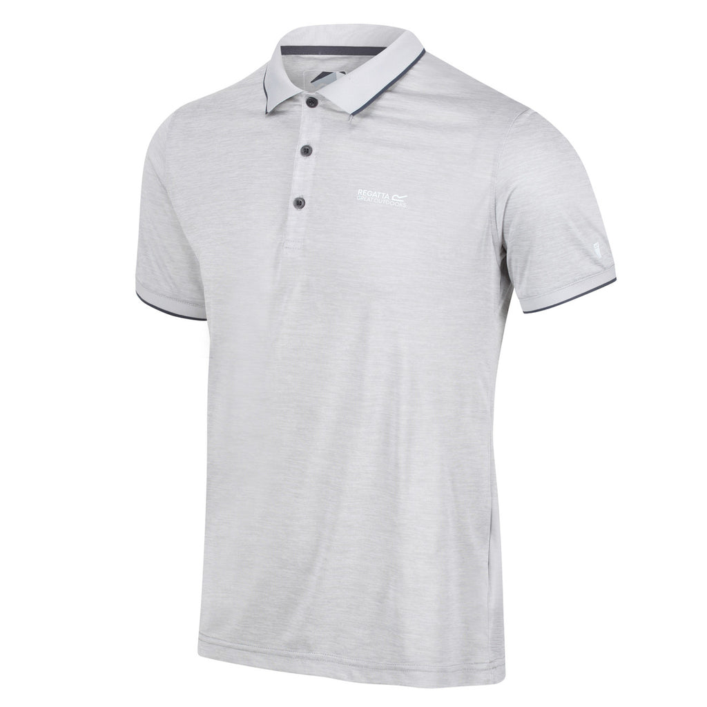 Regatta Men's Polo Shirt Remex II Sports Polo T Shirt Silver Grey