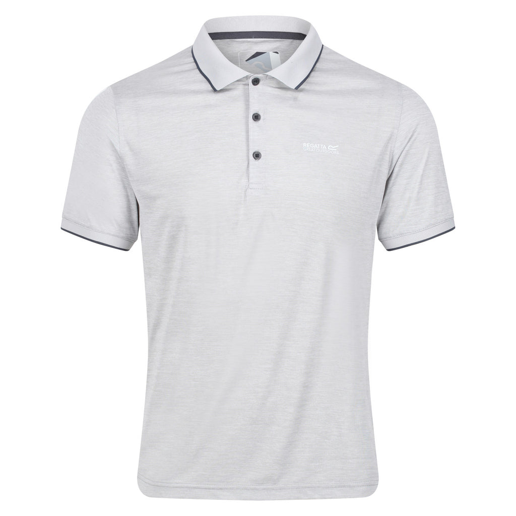 Regatta Men's Polo Shirt Remex II Sports Polo T Shirt Silver Grey