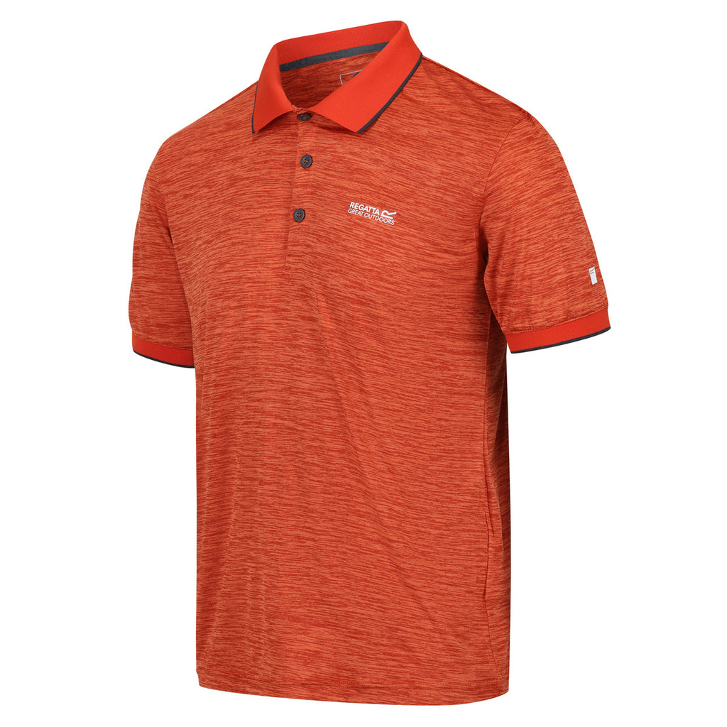 Regatta Men's Polo Shirt Remex II Sports Polo T Shirt Rusty Orange
