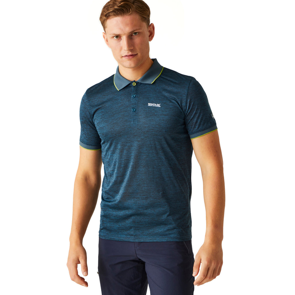 Regatta Men's Polo Shirt Remex II Sports Polo T Shirt Moroccan Blue