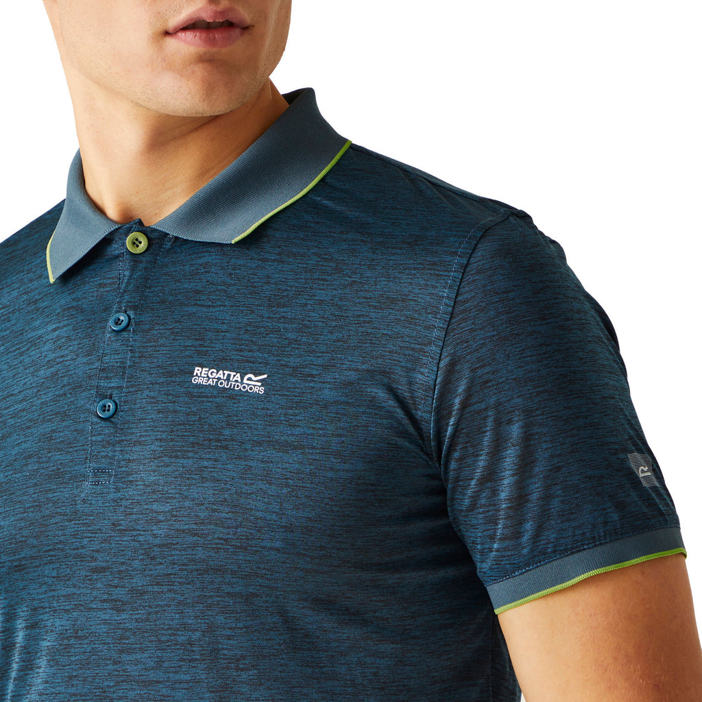 Regatta Men's Polo Shirt Remex II Sports Polo T Shirt Moroccan Blue