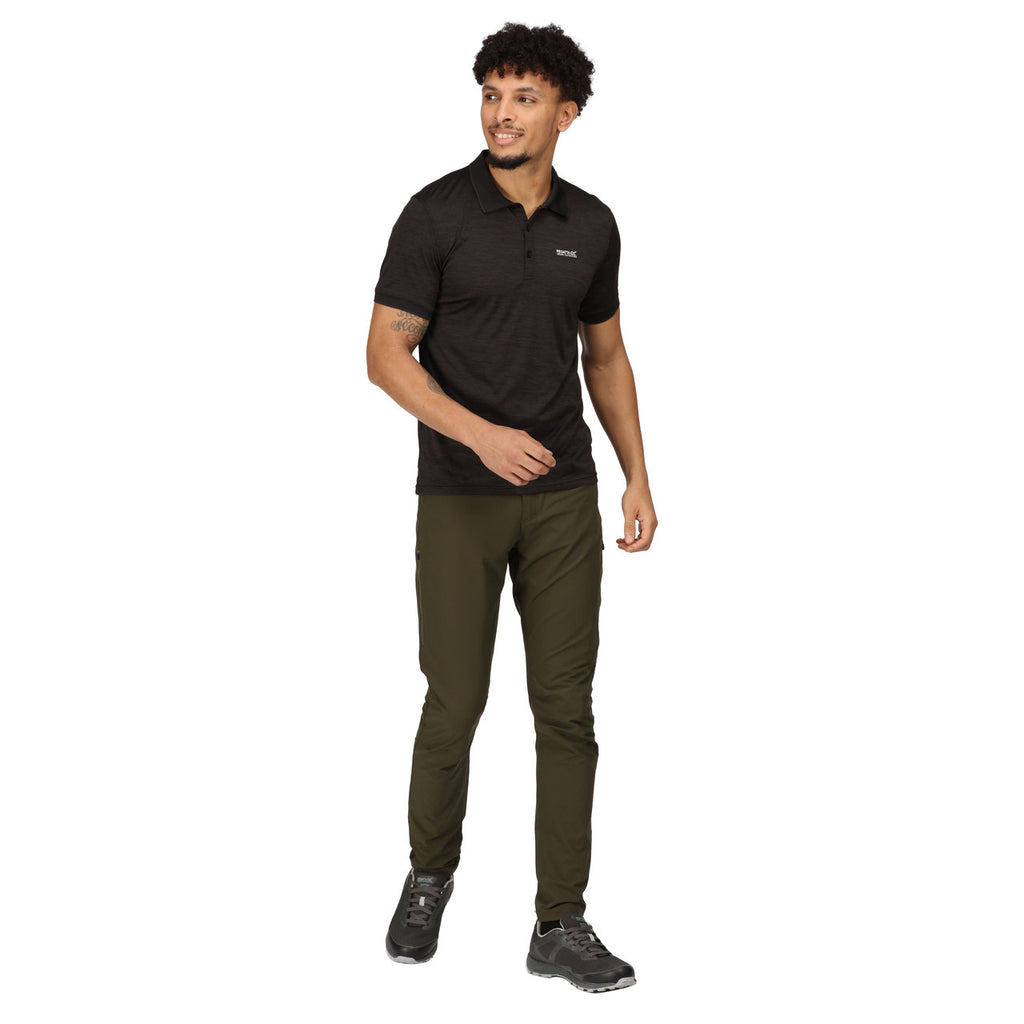 Regatta Men's Polo Shirt Remex II Sports Polo T Shirt Black