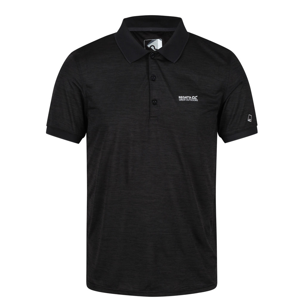 Regatta Men's Polo Shirt Remex II Sports Polo T Shirt Black