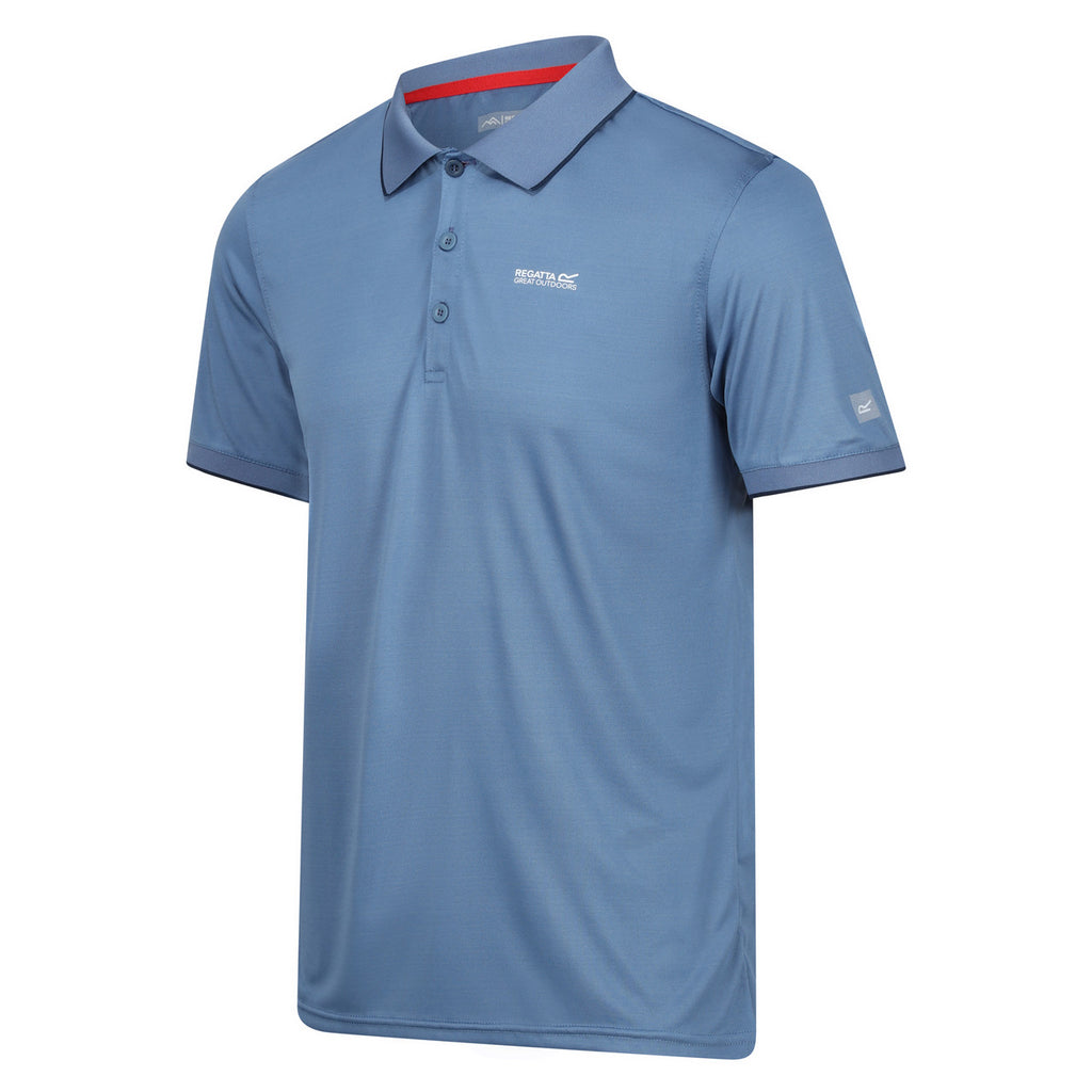 Regatta Men's Polo Shirt Remex II Sports Polo T Shirt Coronet Blue Solid