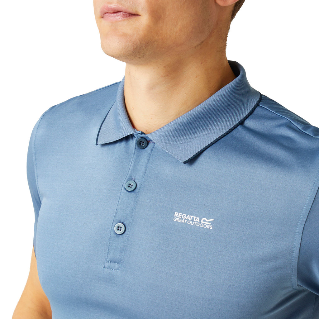 Regatta Men's Polo Shirt Remex II Sports Polo T Shirt Coronet Blue Solid