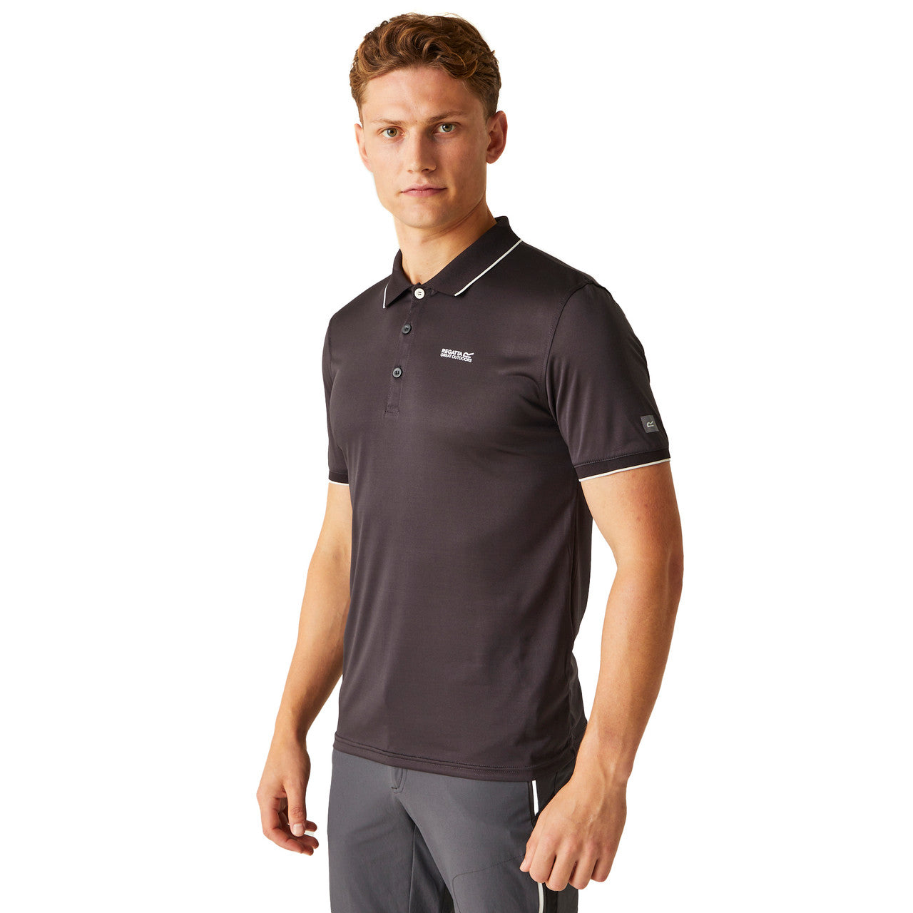 Regatta Men's Polo Shirt Remex II Sports Polo T Shirt Ash Solid