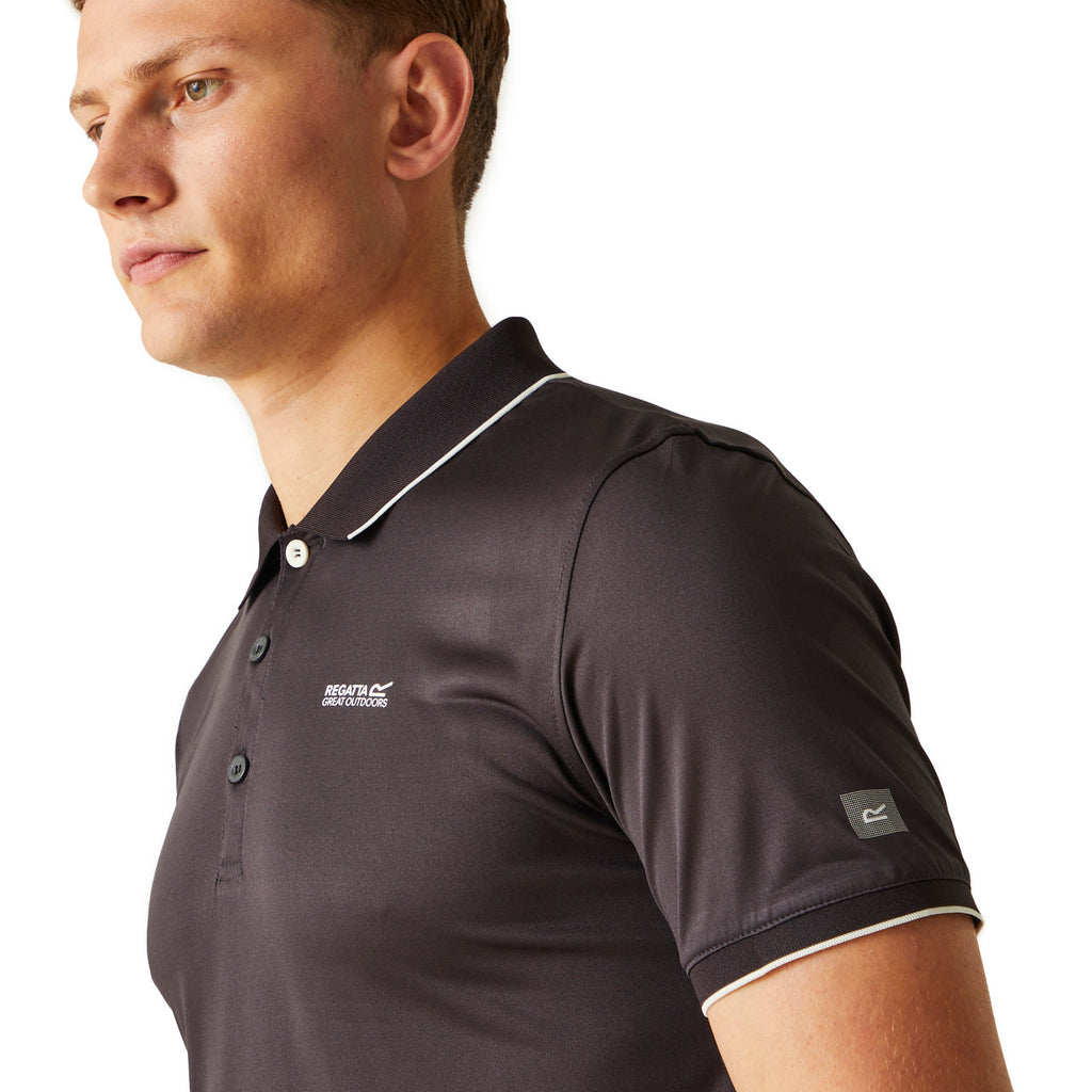 Regatta Men's Polo Shirt Remex II Sports Polo T Shirt Ash Solid