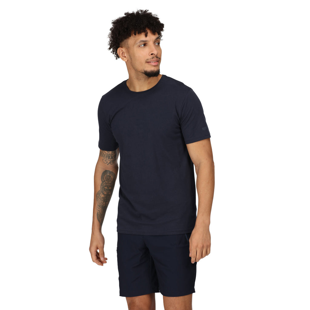 Regatta Tait Men's Crew Top Breathable T Shirt Navy