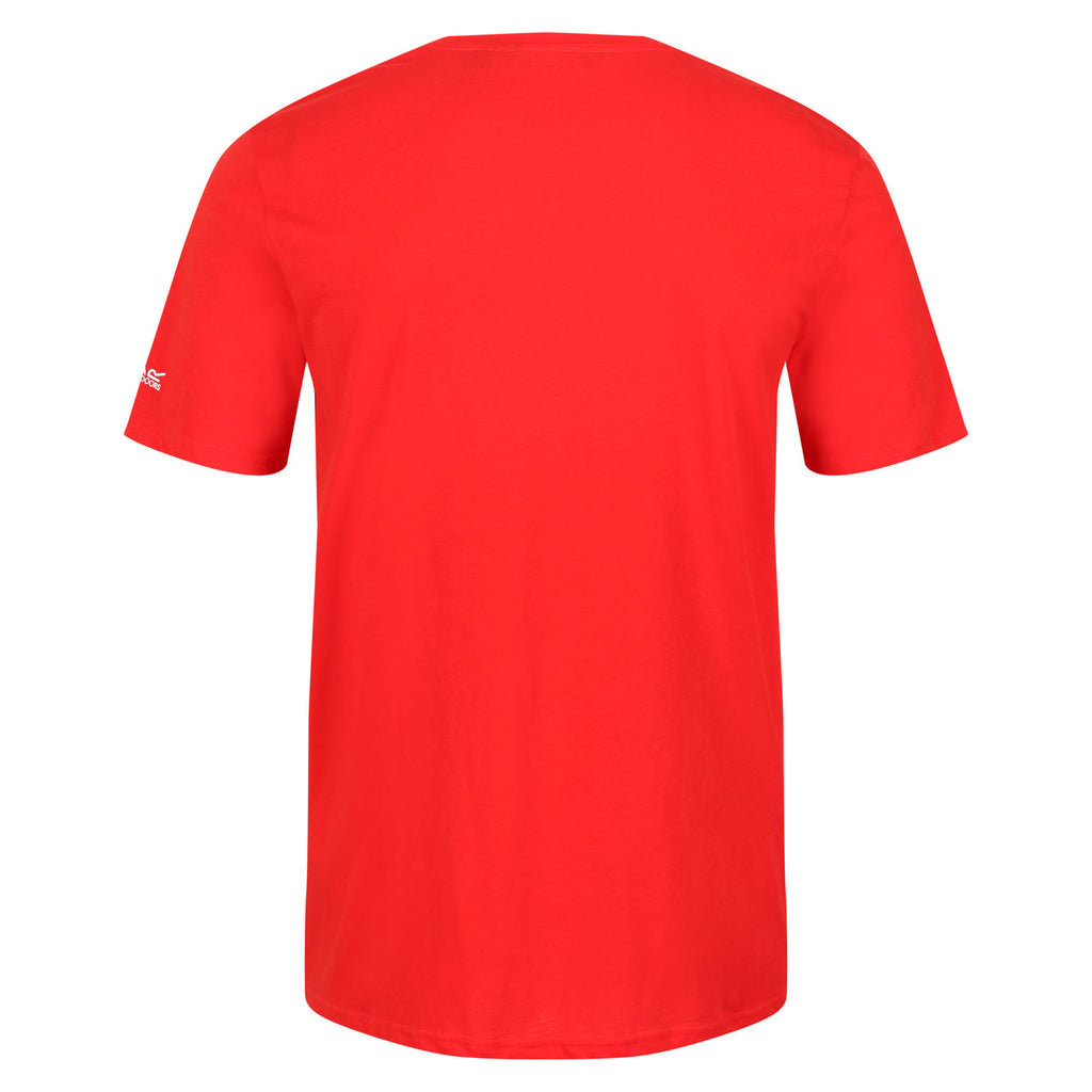 Regatta Tait Men's Crew Top Breathable T Shirt Fiery Red