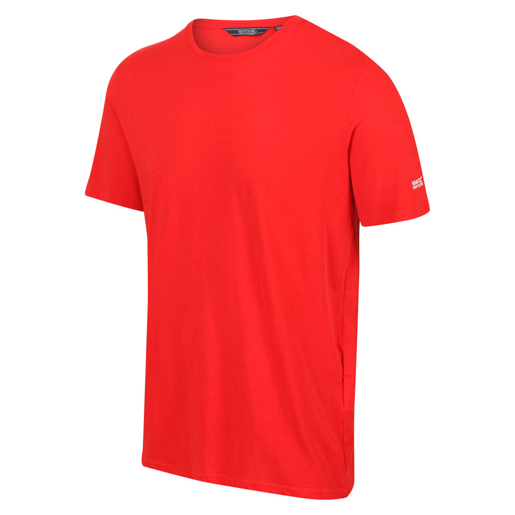 Regatta Tait Men's Crew Top Breathable T Shirt Fiery Red
