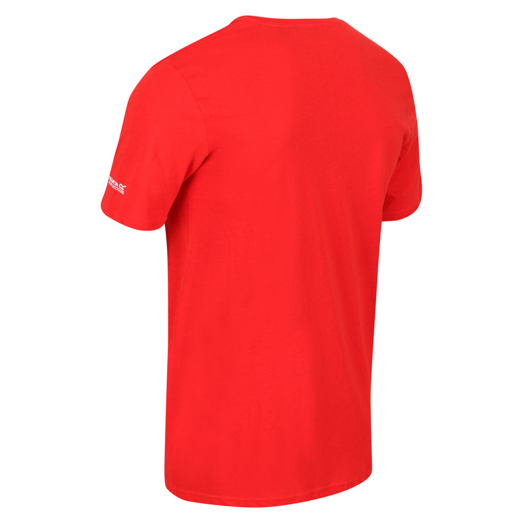 Regatta Tait Men's Crew Top Breathable T Shirt Fiery Red