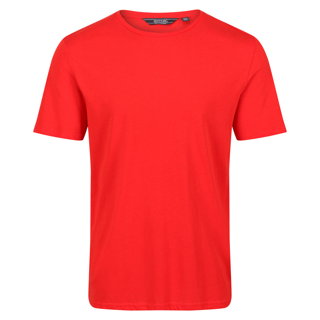 Regatta Tait Men's Crew Top Breathable T Shirt Fiery Red