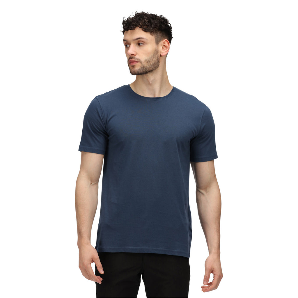 Regatta Tait Men's Crew Top Breathable T Shirt Moonlight Denim