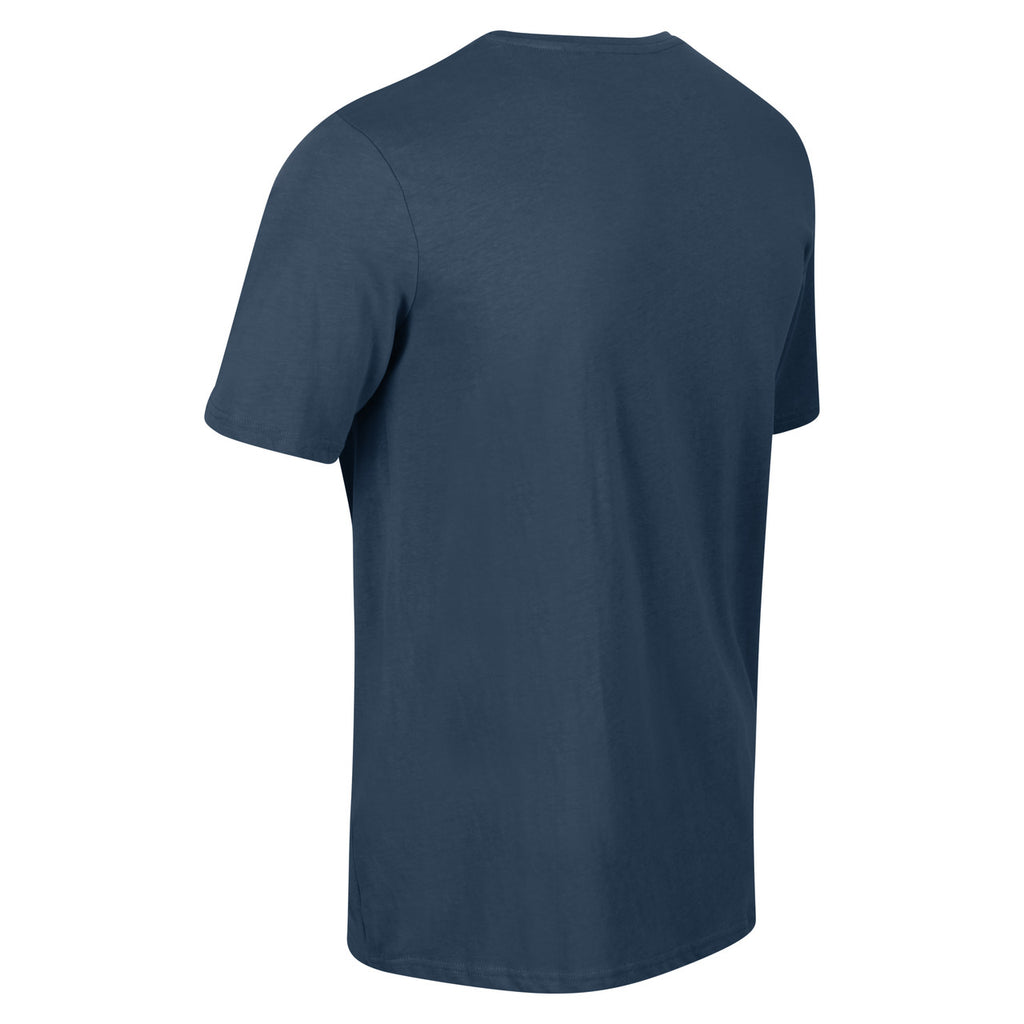 Regatta Tait Men's Crew Top Breathable T Shirt Moonlight Denim