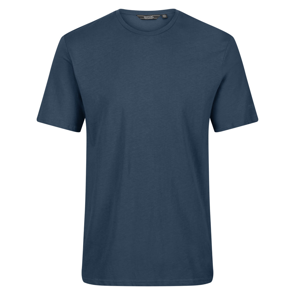 Regatta Tait Men's Crew Top Breathable T Shirt Moonlight Denim