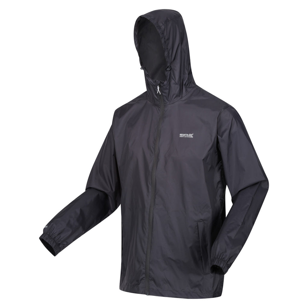 Regatta Men's Pack It Jacket Waterproof Rain Coat Seal Grey