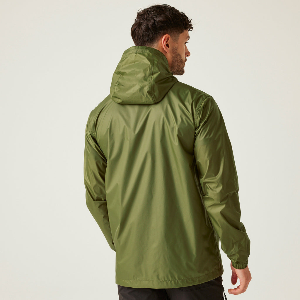 Regatta Men's Pack It Jacket Waterproof Rain Coat Nephrite Green