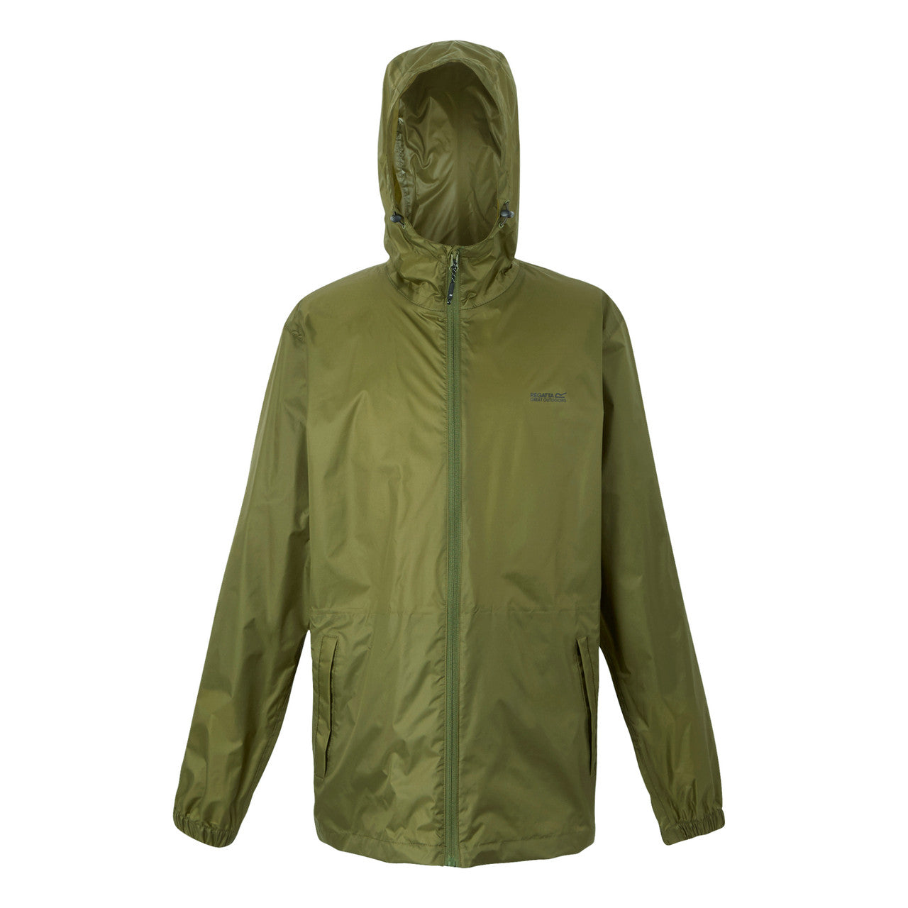 Regatta Men's Pack It Jacket Waterproof Rain Coat Nephrite Green